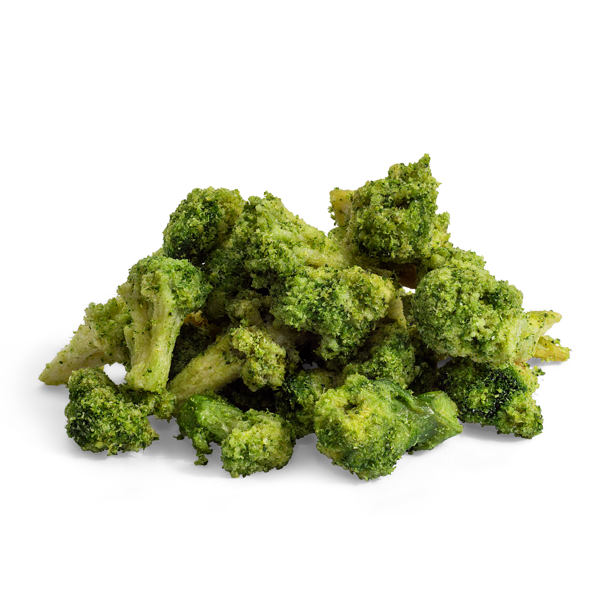 crispy broccoli florets with salt & vinegar seasoning