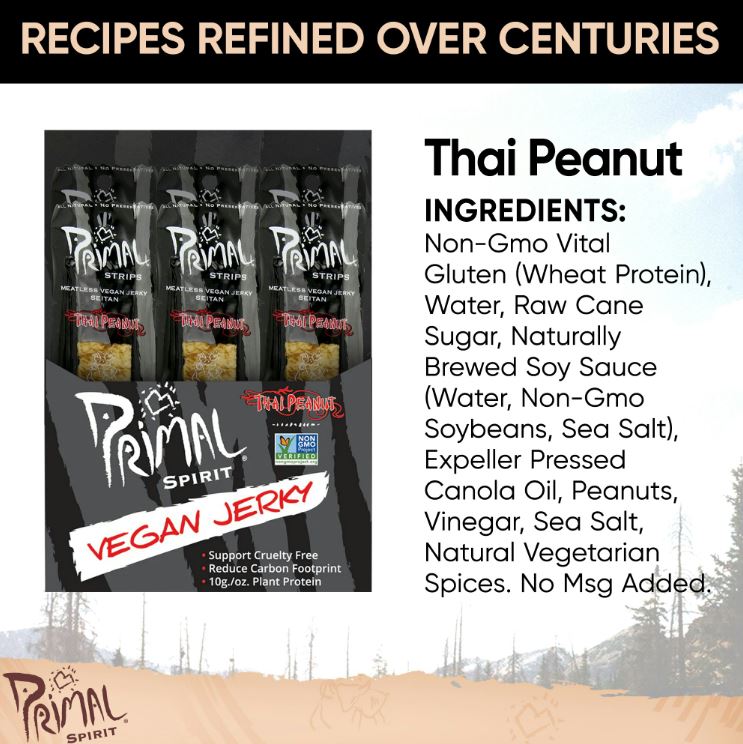 Primal Strips Thai Peanut 24 x 28g NK