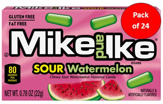 Mike & Ike SMALL Sour Watermelon 24 x 22g