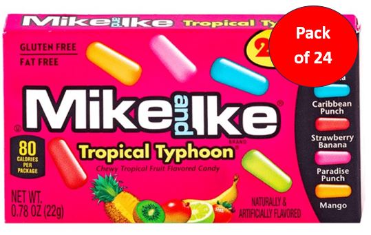 Mike & Ike SMALL Tropical Typhoon 24 x 22g