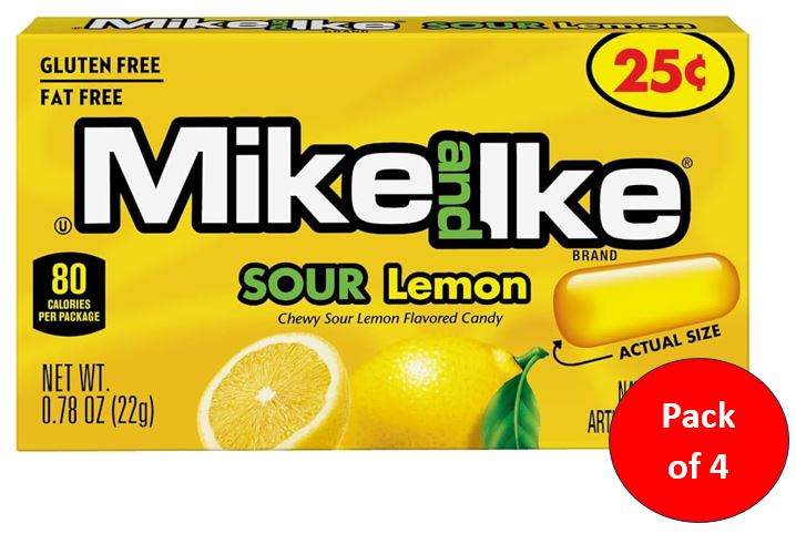 Mike & Ike SMALL Sour Lemon 24 x 22g