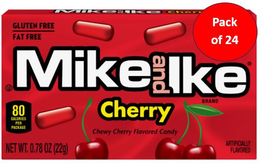 Mike & Ike SMALL Cherry 24 x 22g (0.78oz)