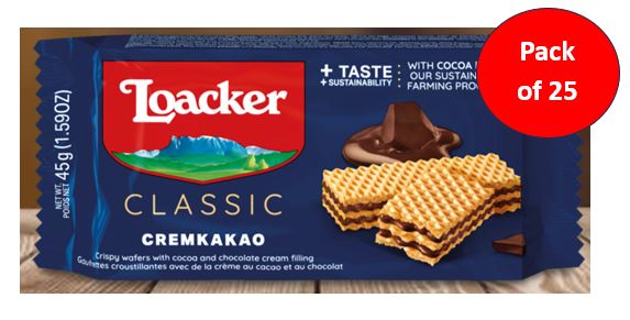 Loacker Cremkakao Wafers 25 x 45g