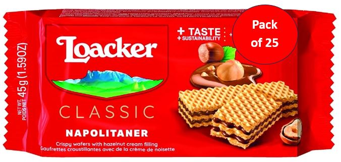 Loacker Napolitaner Wafers 25 x 45g