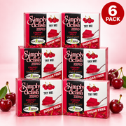 Simply Delish Sugar-Free Cherry Jelly Dessert, 8g pack.