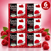 Simply Delish Sugar-Free Raspberry Jelly Dessert, 8g pack.