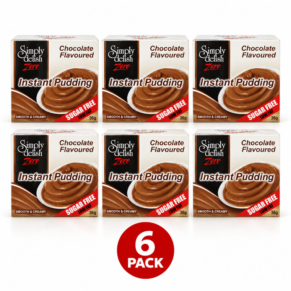 Simply Delish Sugar-Free Instant Pudding, Chocolate flavour, 36g.