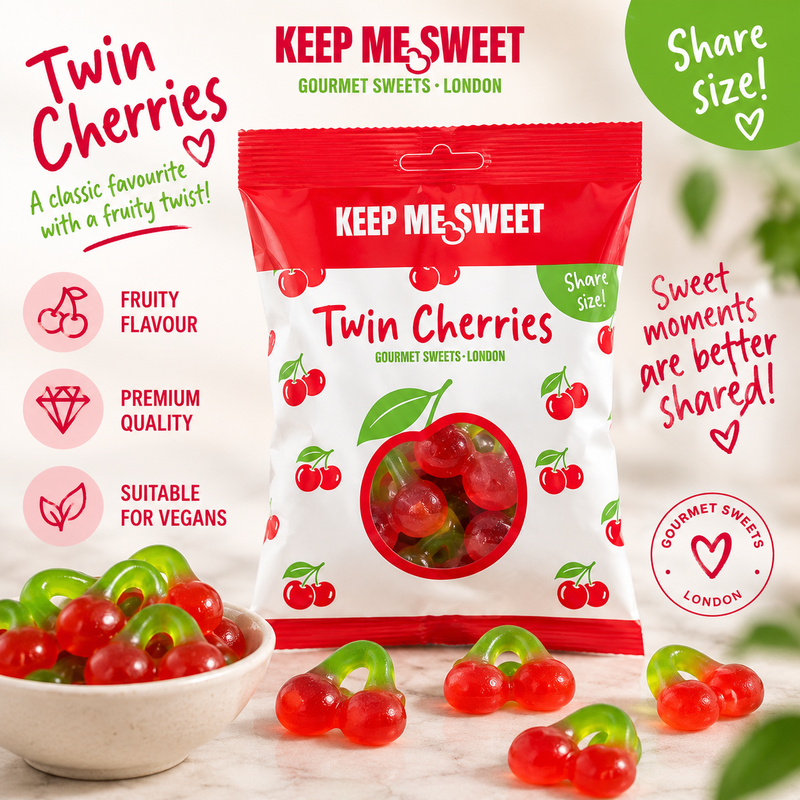 Keep Me Sweet Twin Cherries gourmet pick 'n' mix sweets