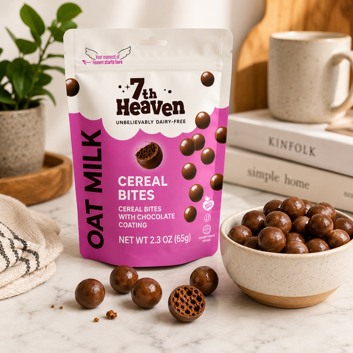 7th Heaven Cereal Bites with Chocolate Coating lifestyle shot