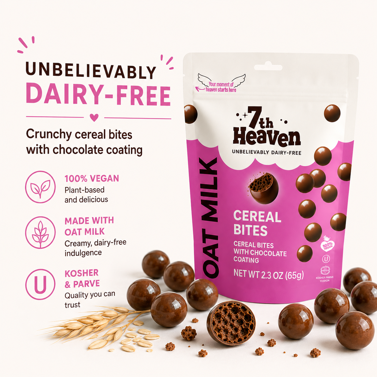 7th Heaven Cereal Bites with Chocolate Coating lifestyle shot