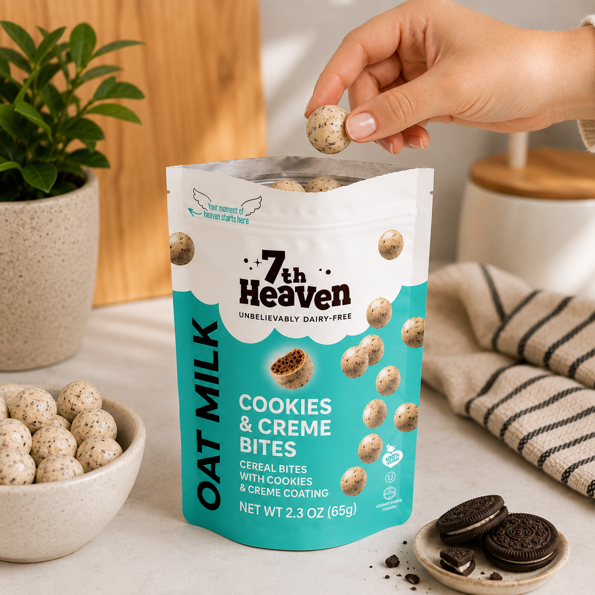 7th Heaven Cookies & Creme Bites lifestyle shot