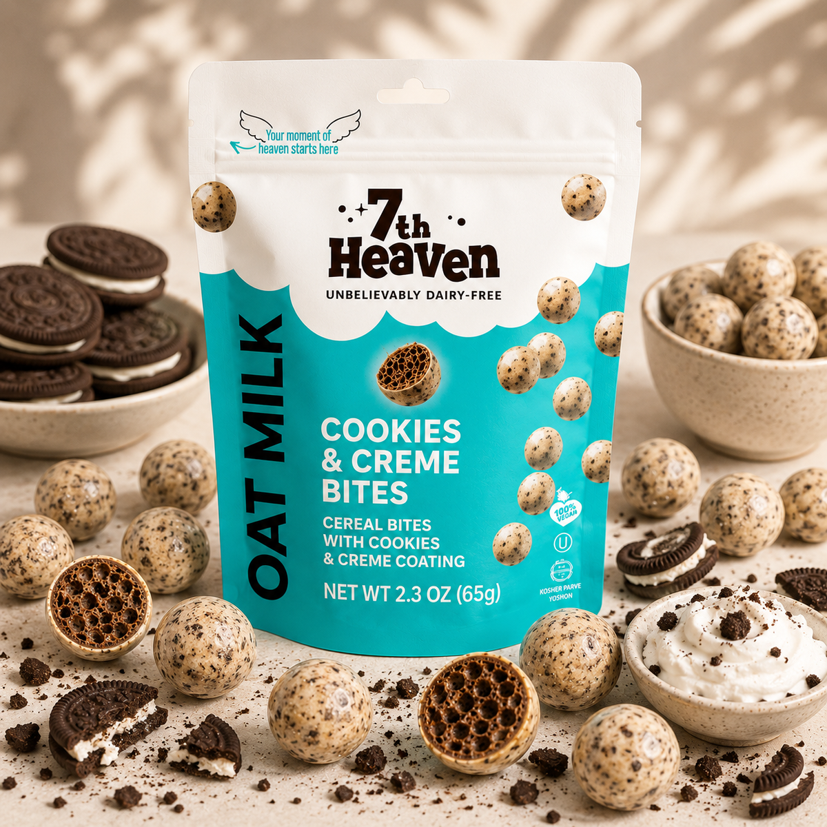 7th Heaven Cookies & Creme Bites lifestyle shot