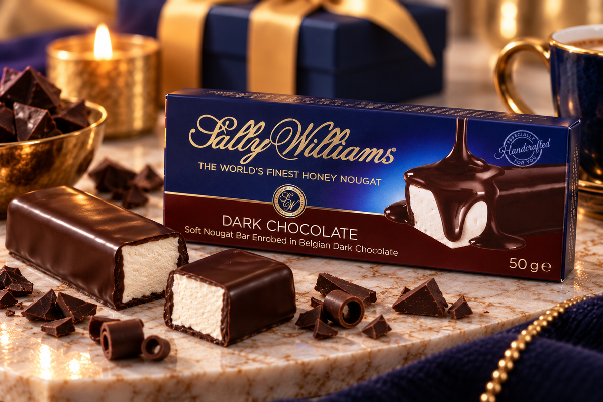 Sally Williams Dark Chocolate Infused Nougat bar