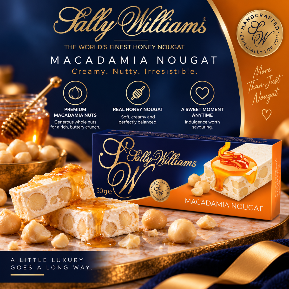 Sally Williams Roasted Macadamia Nougat bar