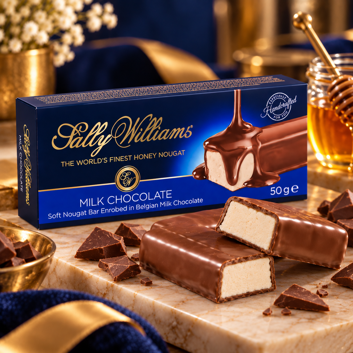 Sally Williams Milk Chocolate Nougat bar