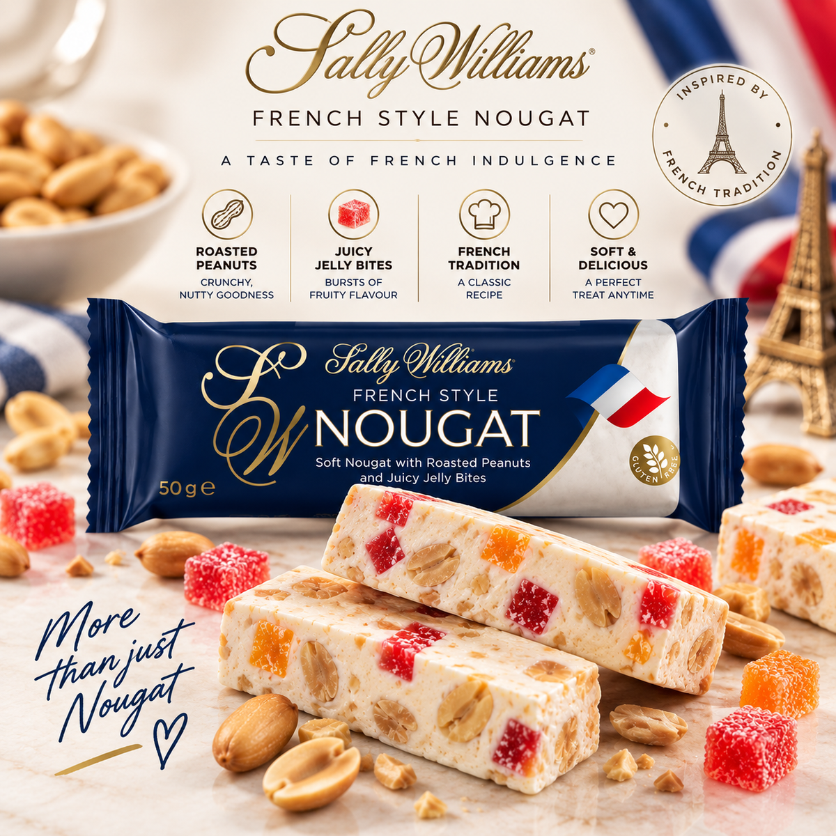 Sally Williams French Style Nougat bar
