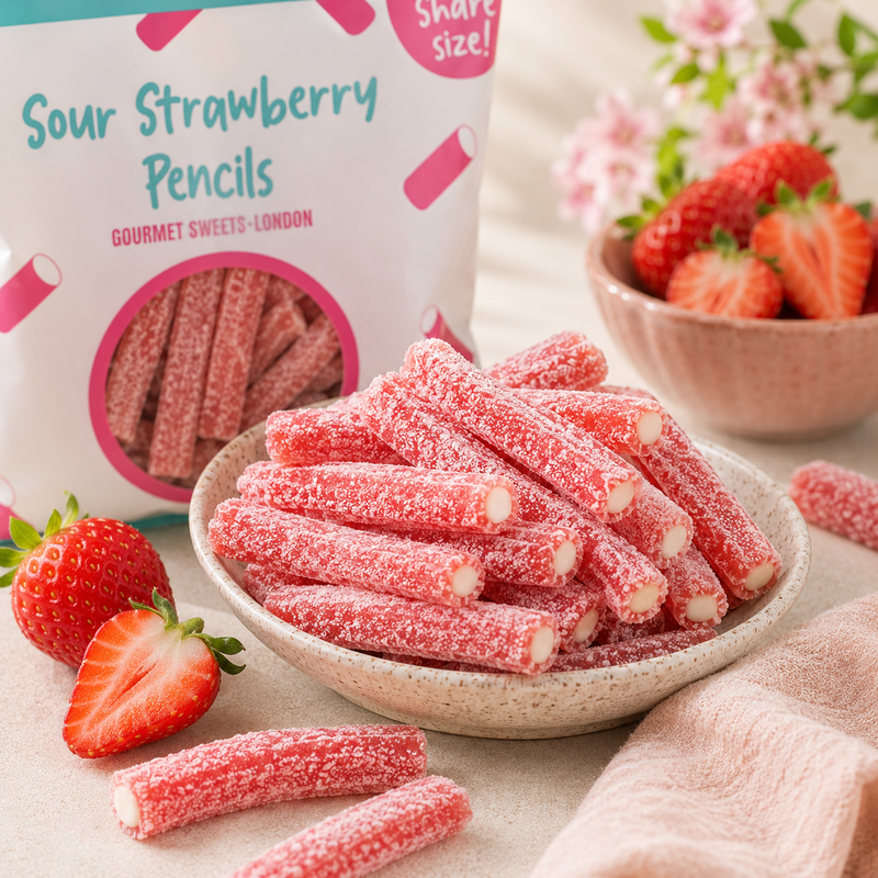 Keep Me Sweet Sour Strawberry Pencils gourmet pick 'n' mix sweets