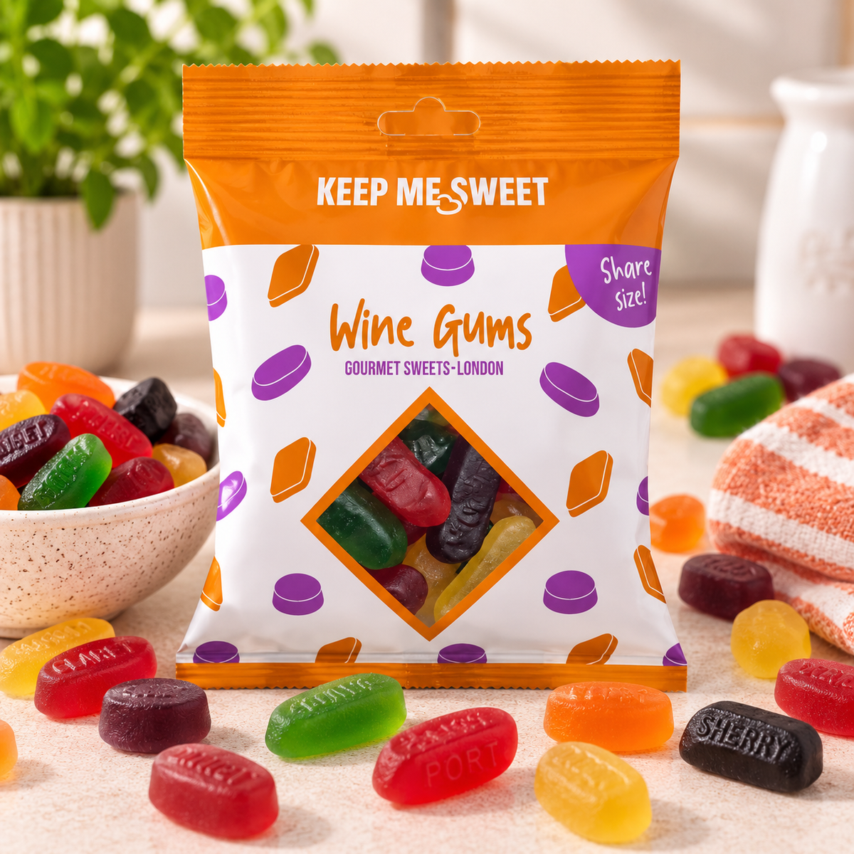 Keep Me Sweet Wine Gums gourmet pick 'n' mix sweets