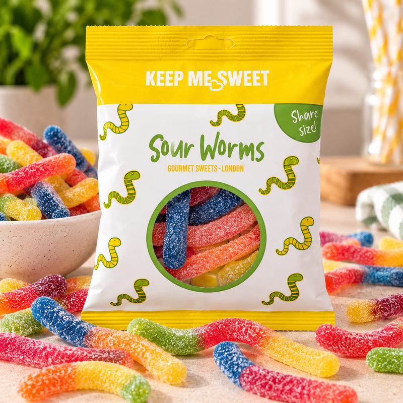 Keep Me Sweet Sour Worms gourmet pick 'n' mix sweets