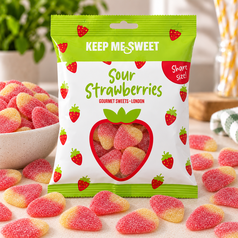 Keep Me Sweet Sour Strawberries gourmet pick 'n' mix sweets