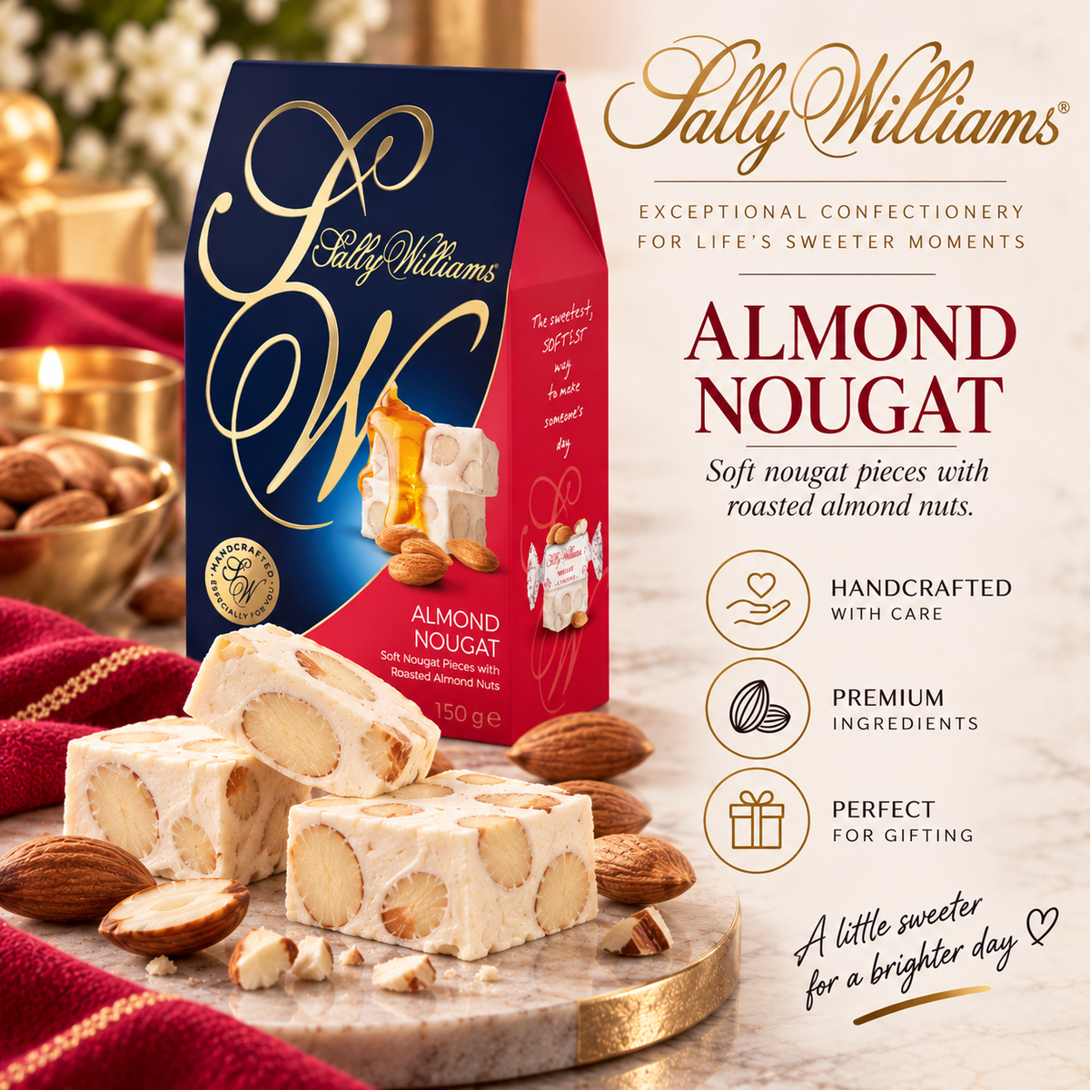 Sally Williams Roasted Almonds Nougat gift box