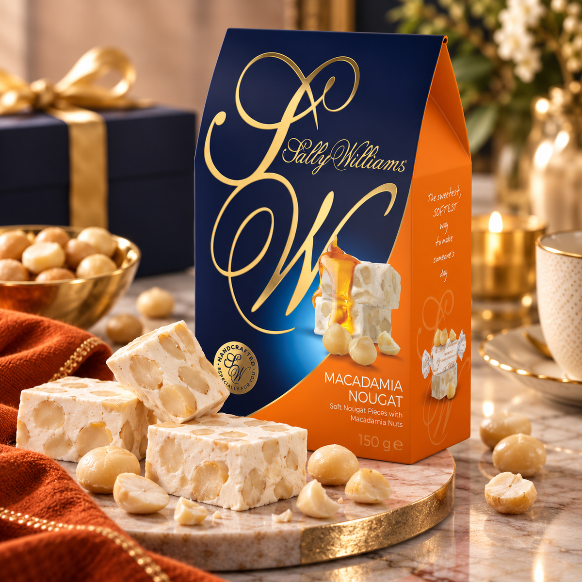 Sally Williams Roasted Macadamia Nougat gift box