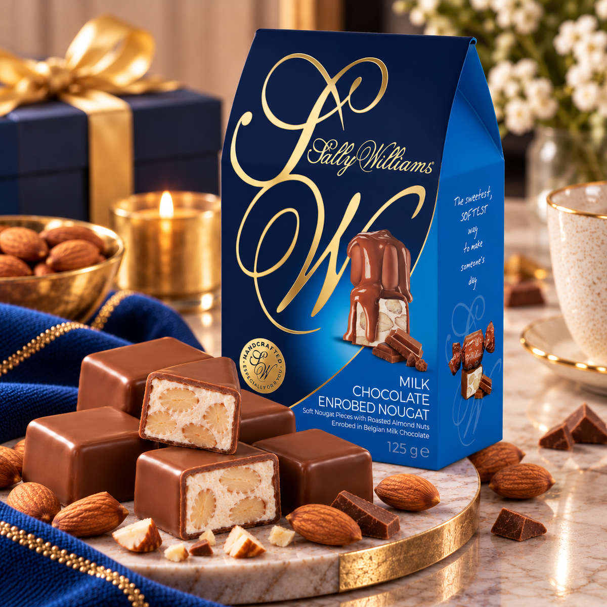 Sally Williams Milk Chocolate Nougat gift box