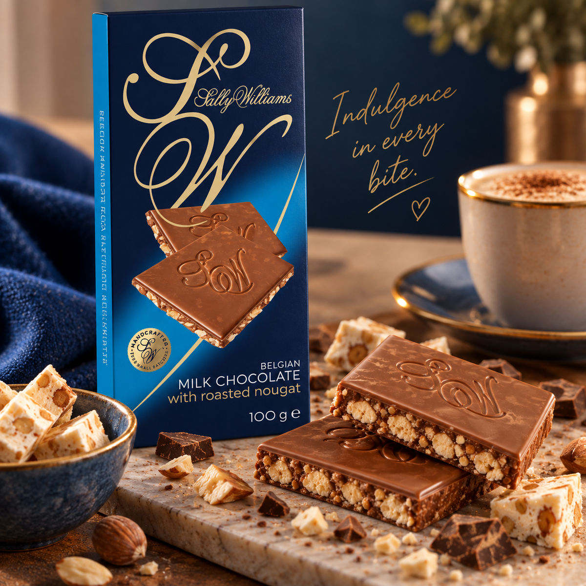 Sally Williams Milk Chocolate with Roasted Nougat