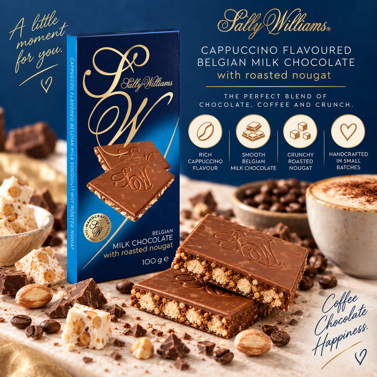 Sally Williams Milk Chocolate with Roasted Nougat