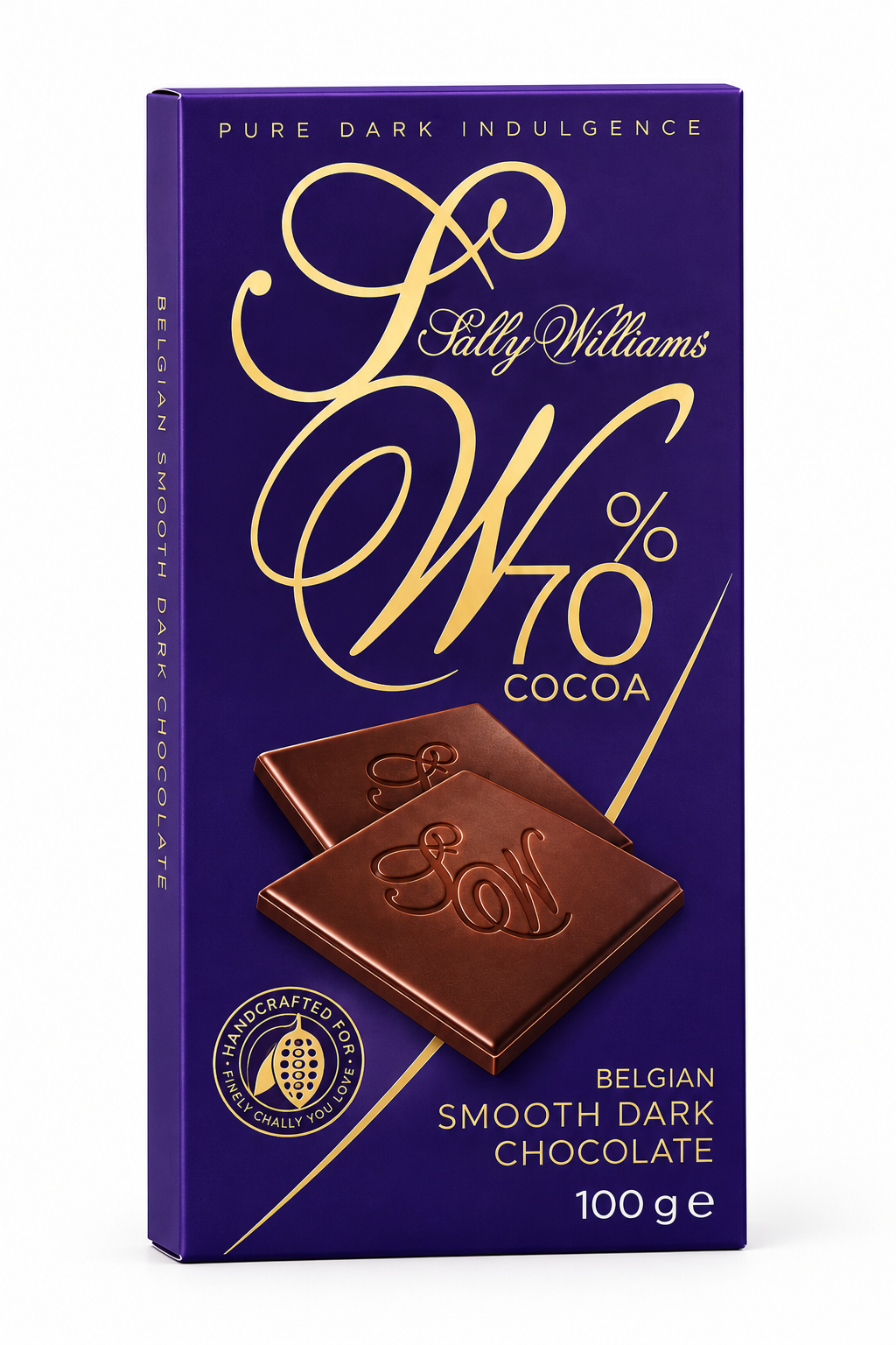 Sally Williams 70% Dark Chocolate Slab