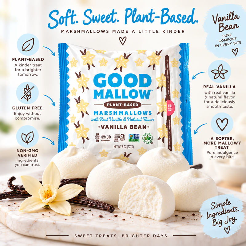 Good Mallow Plant Based Marshmallows Vanilla Bean