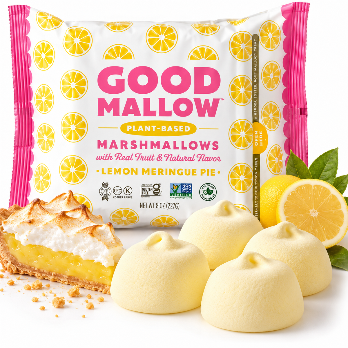 Good Mallow Plant Based Marshmallows Lemon Meringue Pie