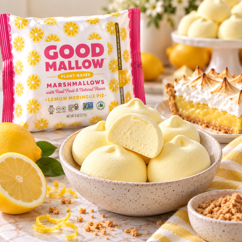 Good Mallow Plant Based Marshmallows Lemon Meringue Pie