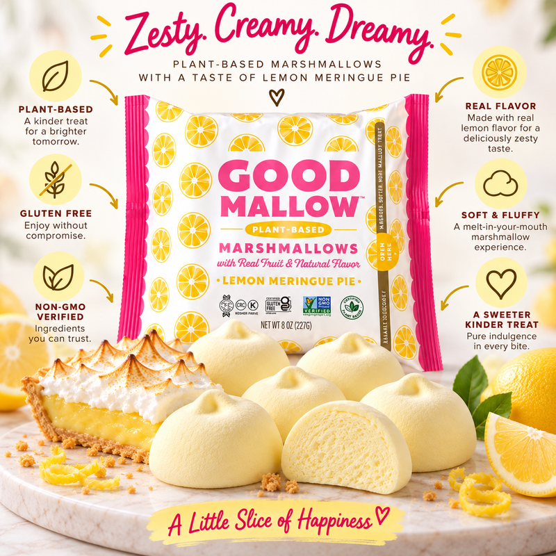Good Mallow Plant Based Marshmallows Lemon Meringue Pie