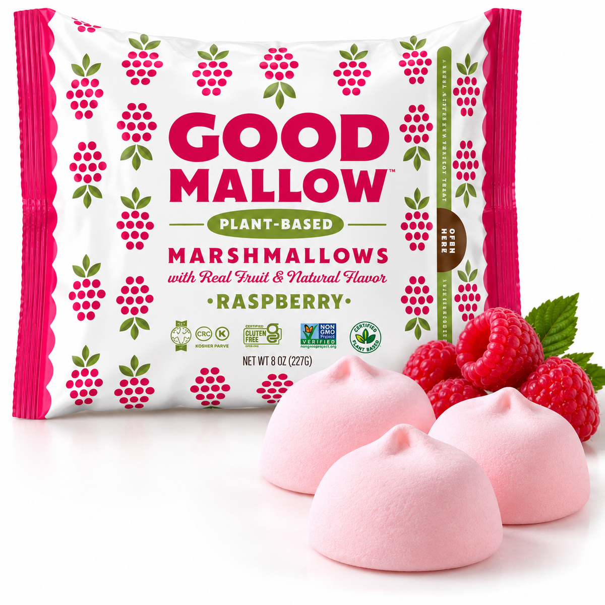 Good Mallow Plant Based Marshmallows Raspberry
