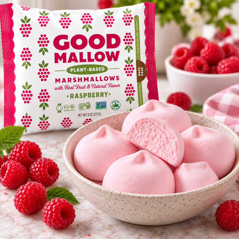 Good Mallow Plant Based Marshmallows Raspberry