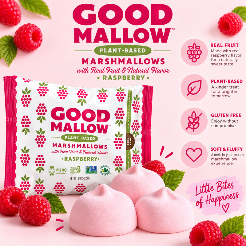 Good Mallow Plant Based Marshmallows Raspberry