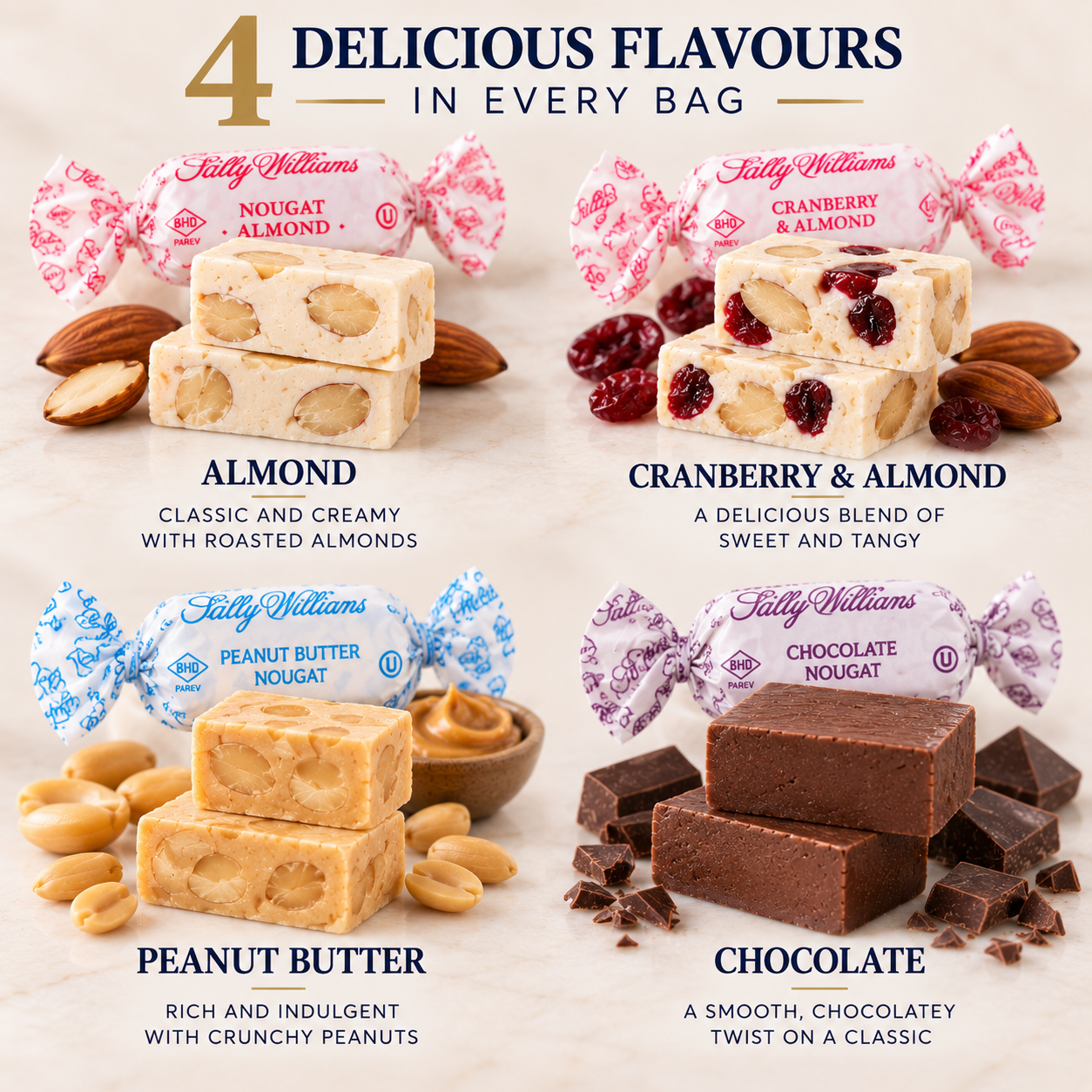 Sally Williams Assorted Nougat Bag