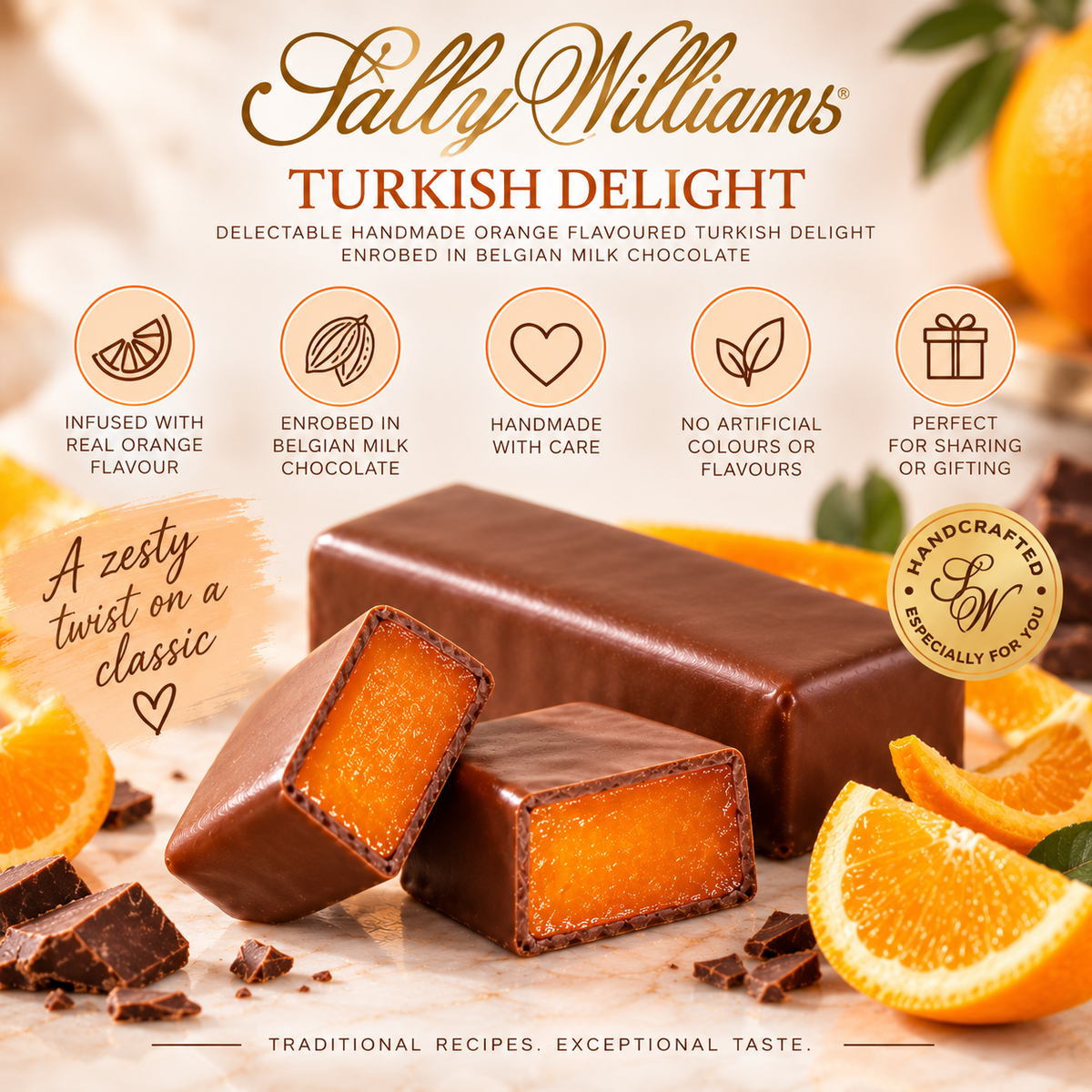 Sally Williams Orange Turkish Delight bar