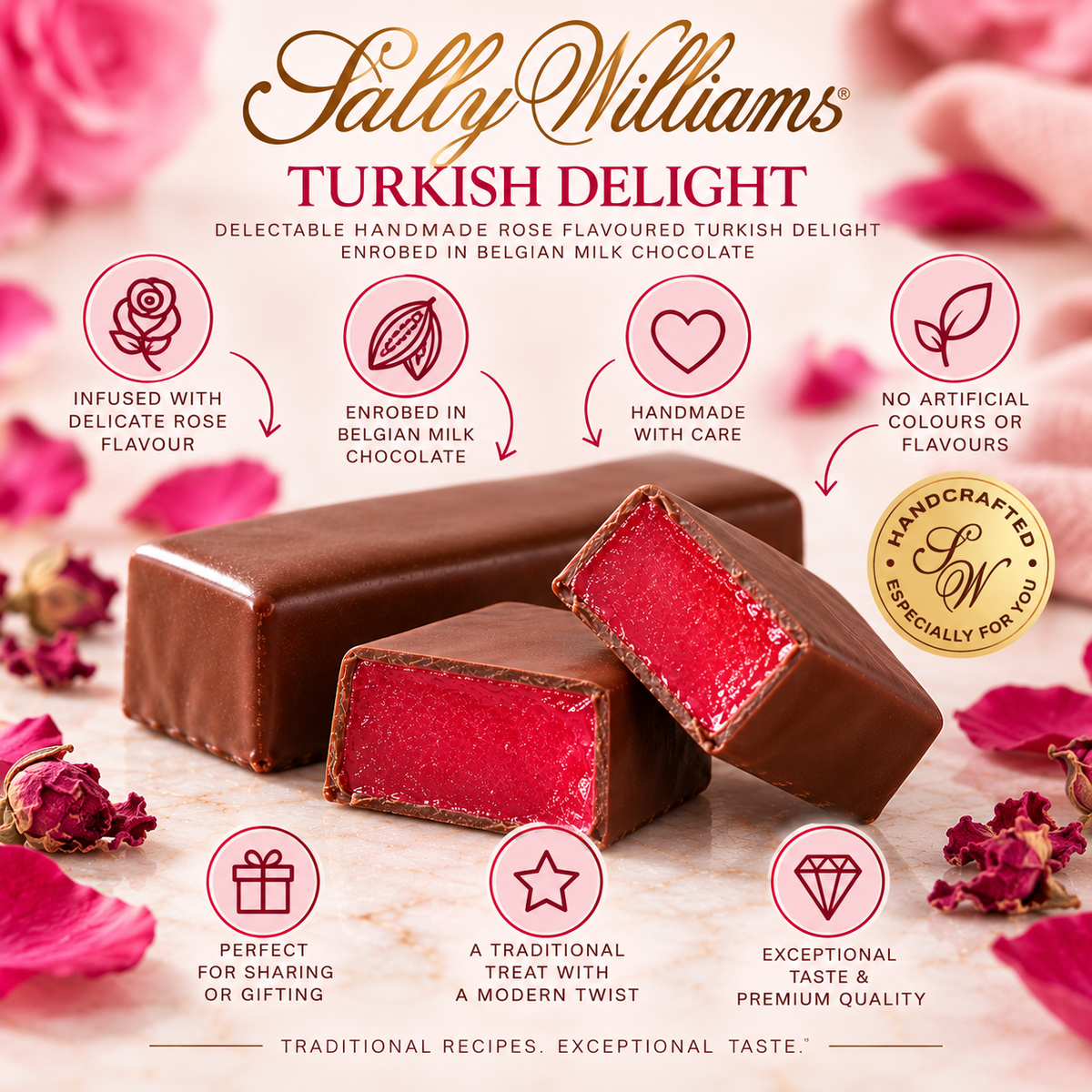 Sally Williams Rose Turkish Delight bar