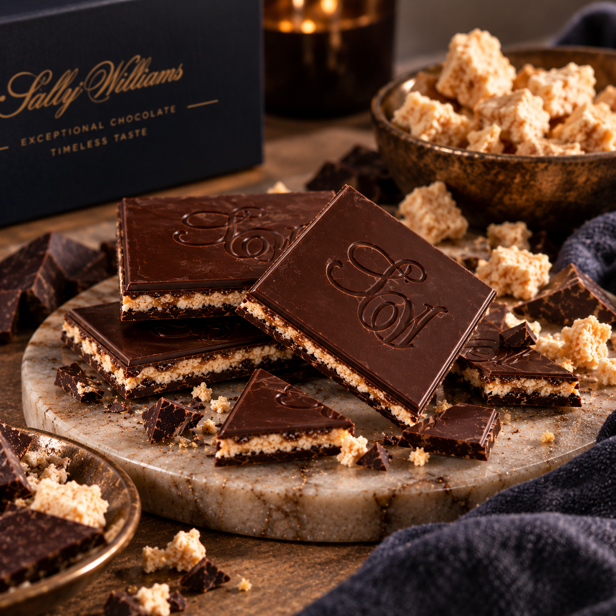 Sally Williams Dark Chocolate with Roasted Nougat