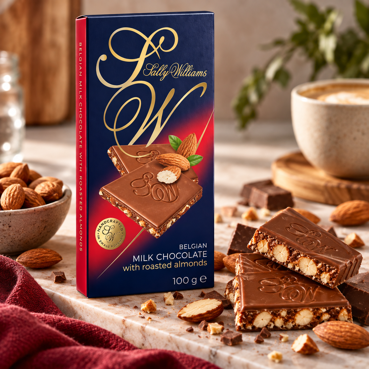 Sally Williams Milk Chocolate with Roasted Almonds