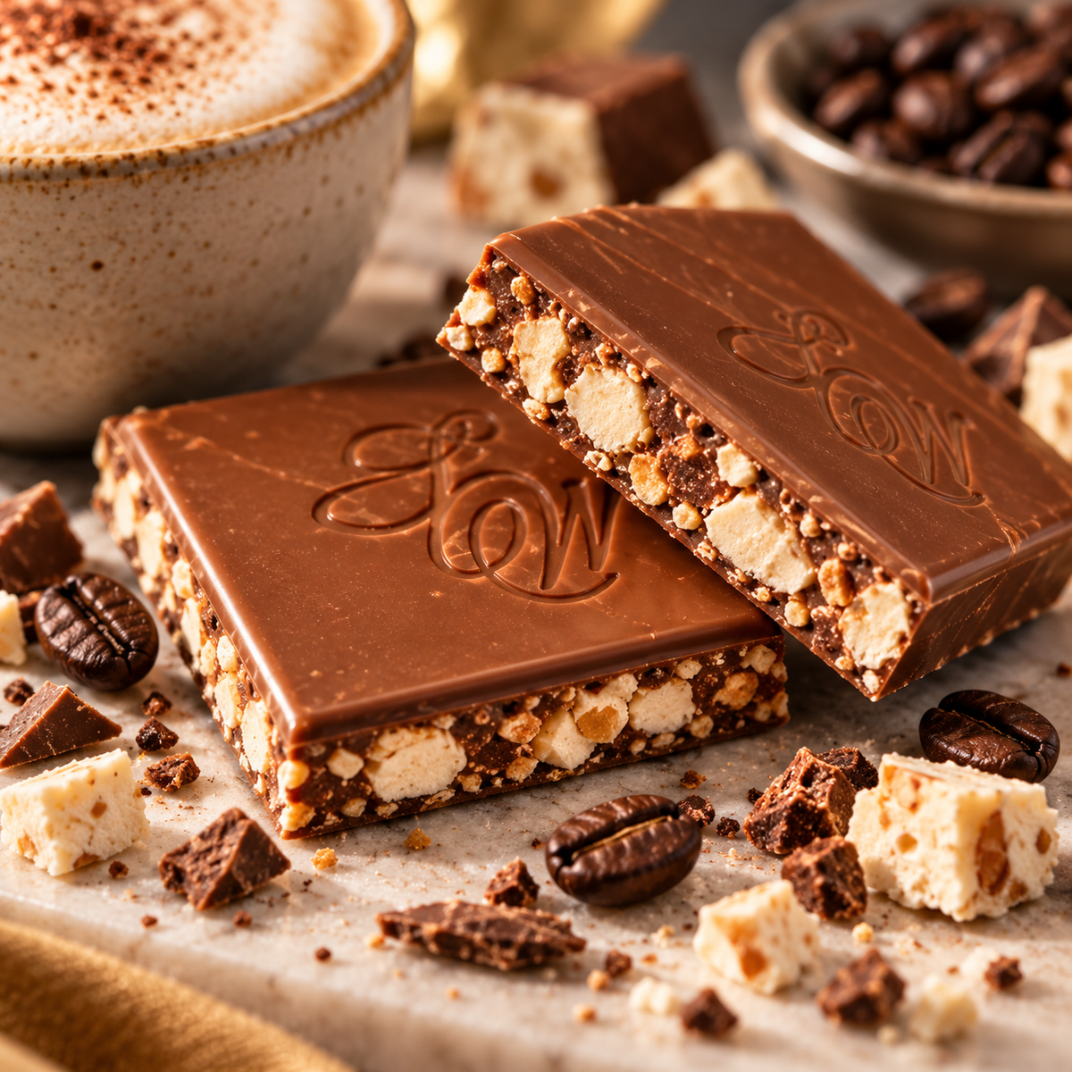 Sally Williams Cappuccino Milk Chocolate with Roasted Nougat
