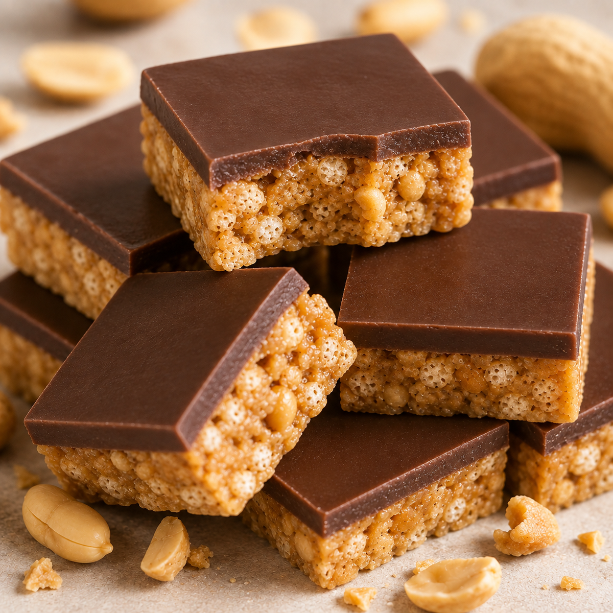 Artisanal Treats Chewy & Crispy Peanut Butter Bites with Chocolate Coating