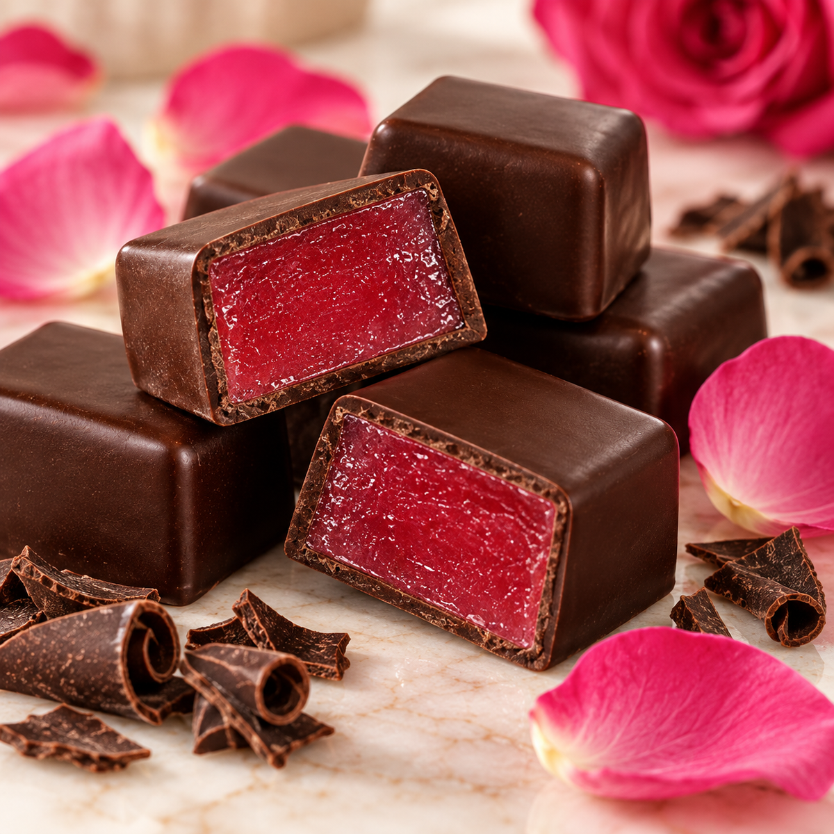 Sally Williams Rose Turkish Delight Dark Chocolate bar