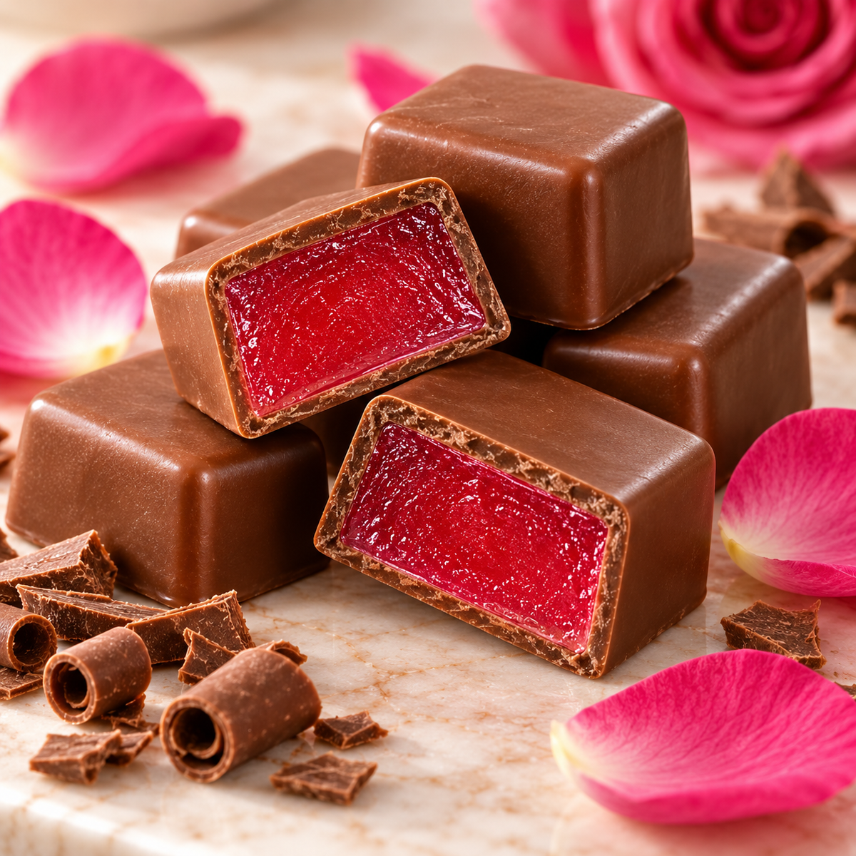 Sally Williams Rose Turkish Delight Milk Chocolate bar