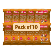 Drizzilicious Strawberry Chocolaty Bites, Mini Rice Cakes, 21g - gluten-free and dairy-free, portion-controlled snacking.