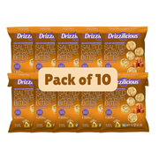 Drizzilicious Salted Caramel Bites, Mini Rice Cakes, 21g - gluten-free and dairy-free, portion-controlled snacking.