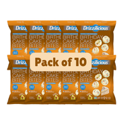 Drizzilicious Birthday Cake Bites, Mini Rice Cakes, 21g - gluten-free and dairy-free, portion-controlled snacking.