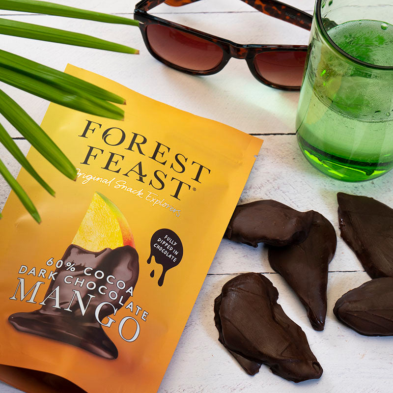 Forest Feast Belgian Dark Chocolate Mango Strips NK 6 x 100g